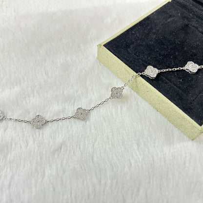 [Moco jewelrys]CLOVER 6 MOTIF DIAMOND BRACELET