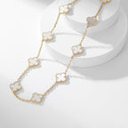 ??Loco?¡¥CLOVER 10 MOTIFS WHITE MOTHER OF PEARL NECKLACE