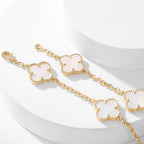 ??Loco?¡¥CLOVER 10 MOTIFS WHITE MOTHER OF PEARL NECKLACE