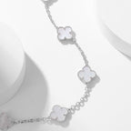 ??Loco?¡¥CLOVER 10 MOTIFS WHITE MOTHER OF PEARL NECKLACE