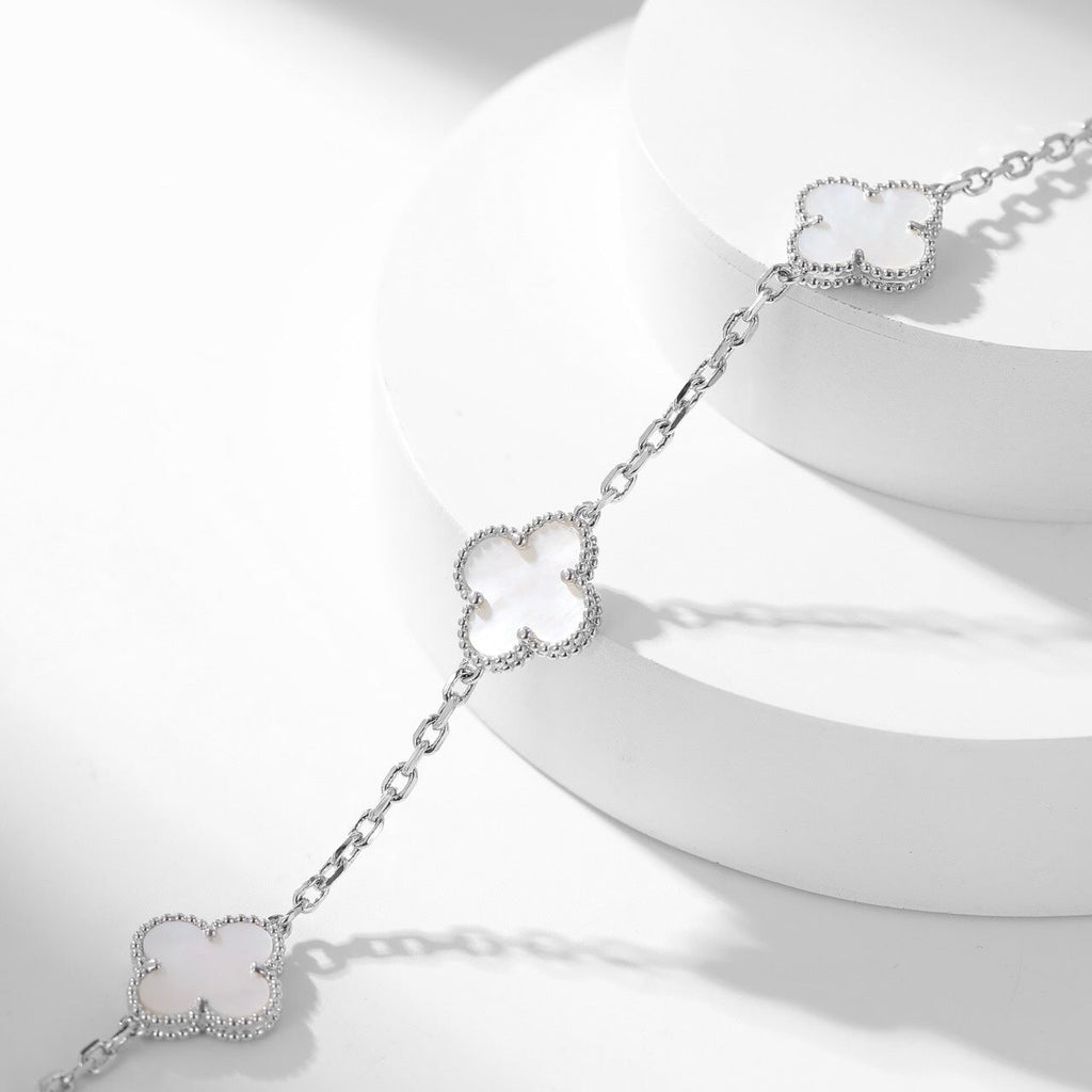 ??Loco?¡¥CLOVER 10 MOTIFS WHITE MOTHER OF PEARL NECKLACE