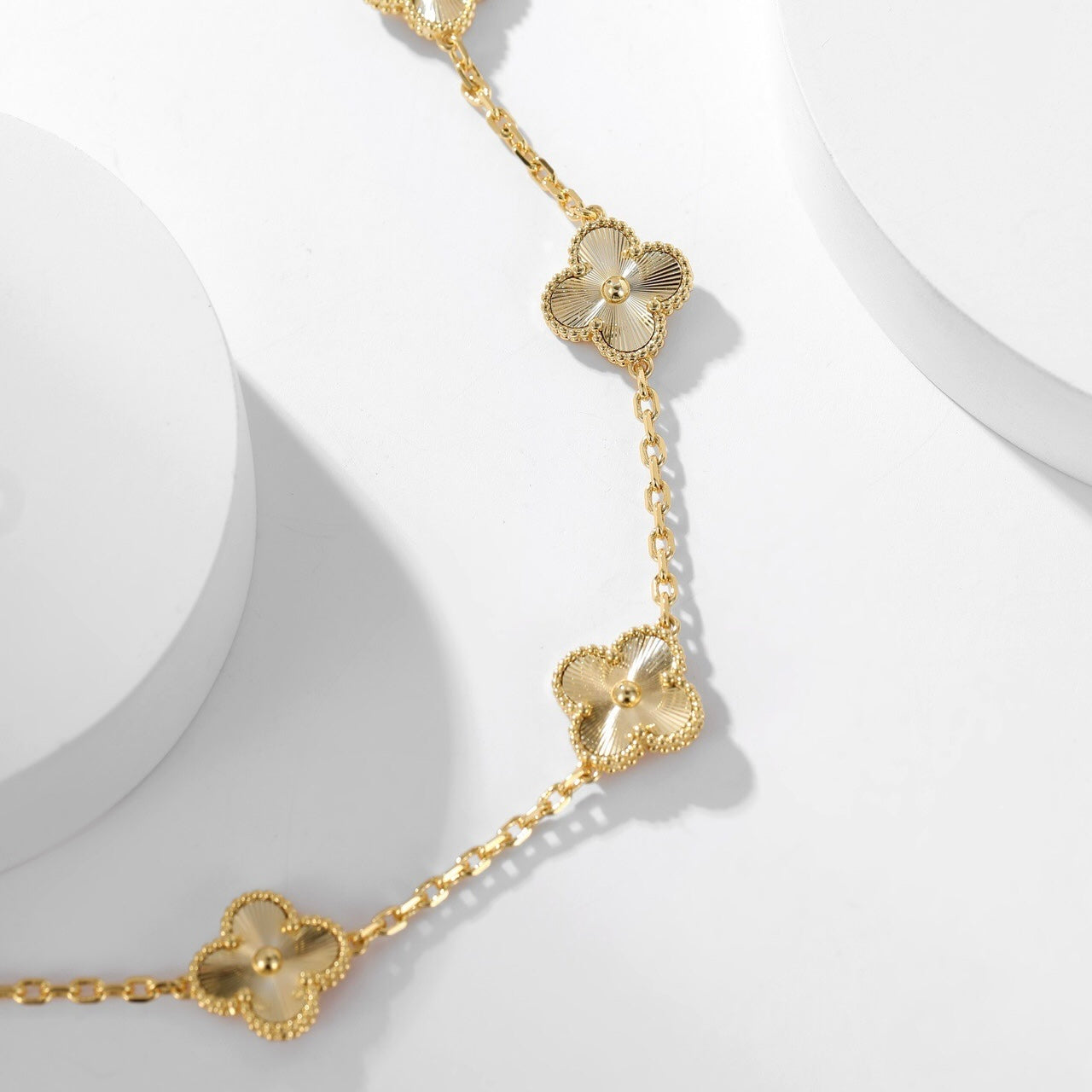 [moco jewelrys]CLOVER 10 MOTIFS LASER NECKLACE