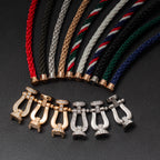 ??Loco?¡¥FORCE LARGE HORSESHOE HALF DIAMOND BRACELET ROSE GOLD