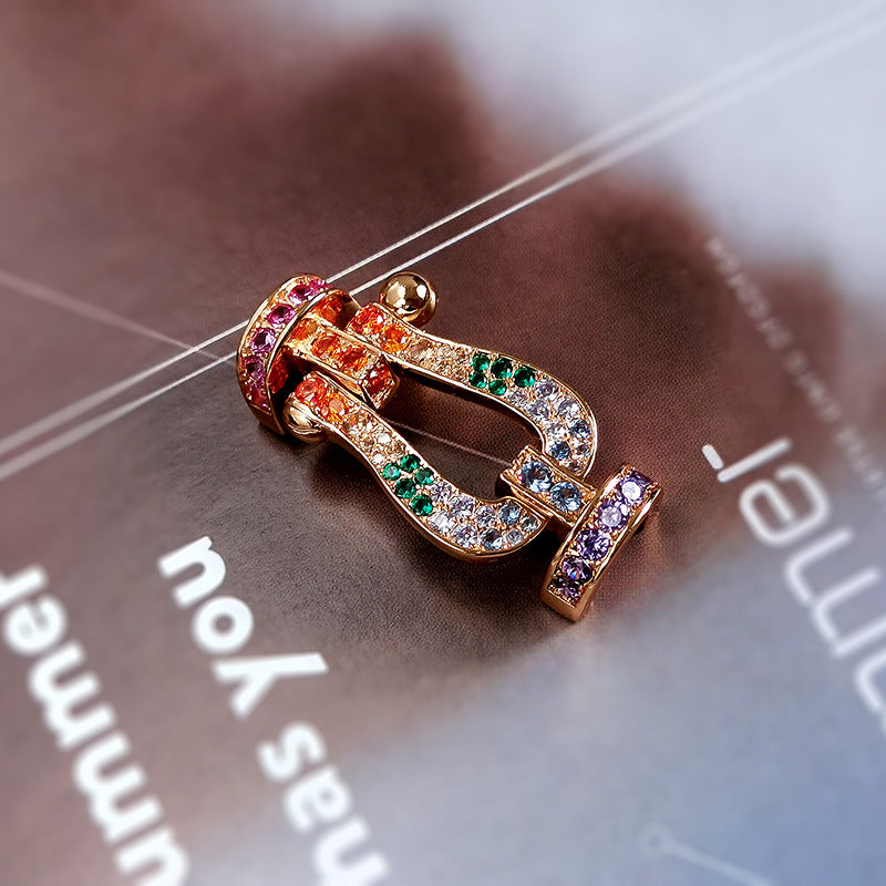 ??Loco?¡¥FORCE LARGE HORSESHOE  COLORED DIAMOND BRACELET ROSE GOLD