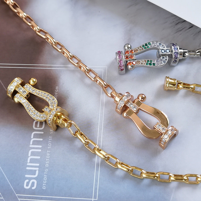 ??Loco?¡¥FORCE LARGE HORSESHOE CLASP  METAL BRACELET