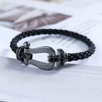 ??Loco?¡¥FORCE LARGE SERIES HORSESHOE BLACK SAMURAI BRACELET