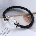 ??Loco?¡¥FORCE LARGE HORSESHOE BLACK DIAMOND BRACELET SILVER