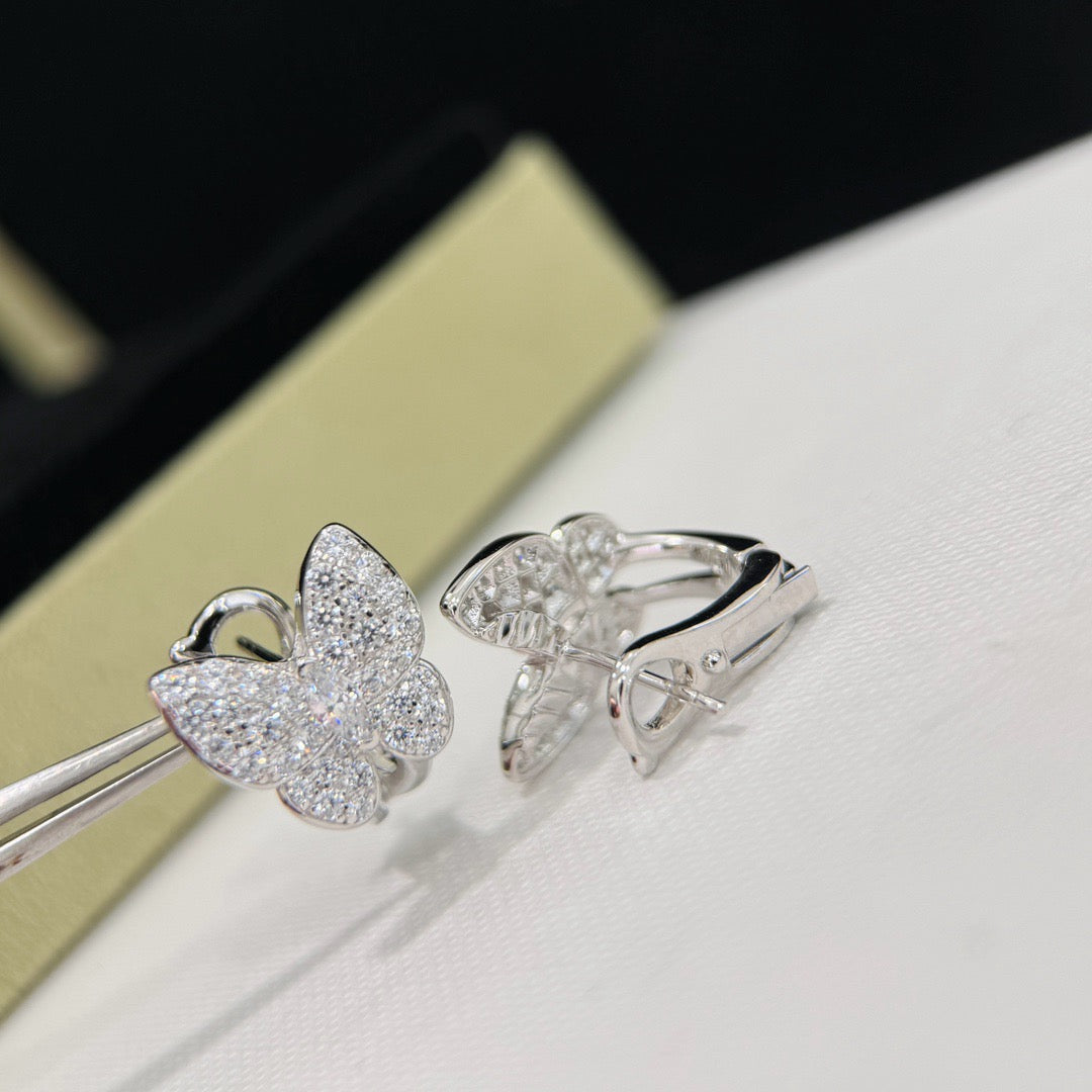 [moco jewellerys]バタフライ オールダイヤモンド イヤリング