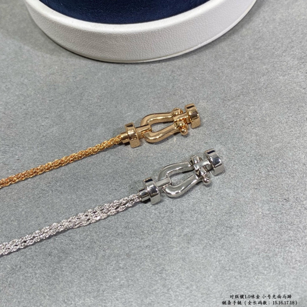 ??Loco?¡¥FORCE SMALL HORSESHOE  DIAMOND CHAIN ROPE BRACELET