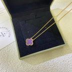 ??Loco?¡¥CLOVER 15MM  PURPLE VIOLET NECKLACE
