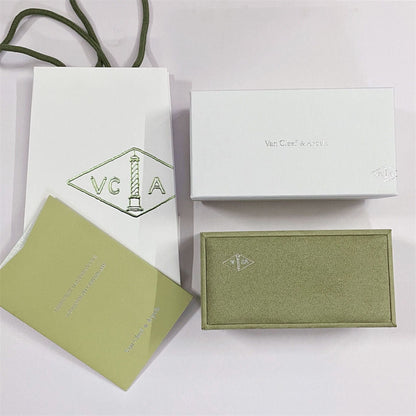 VA Kleeblatt Armband Halskette Ring Schachtel Geschenktasche