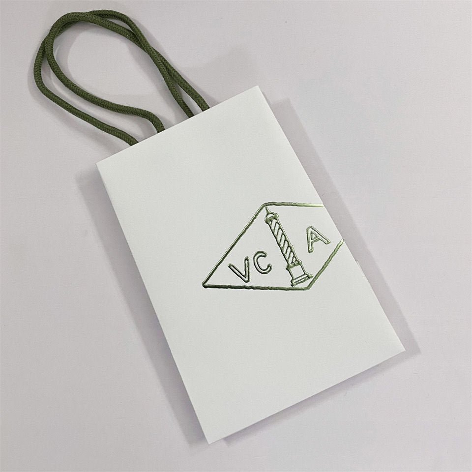 VA Kleeblatt Armband Halskette Ring Schachtel Geschenktasche