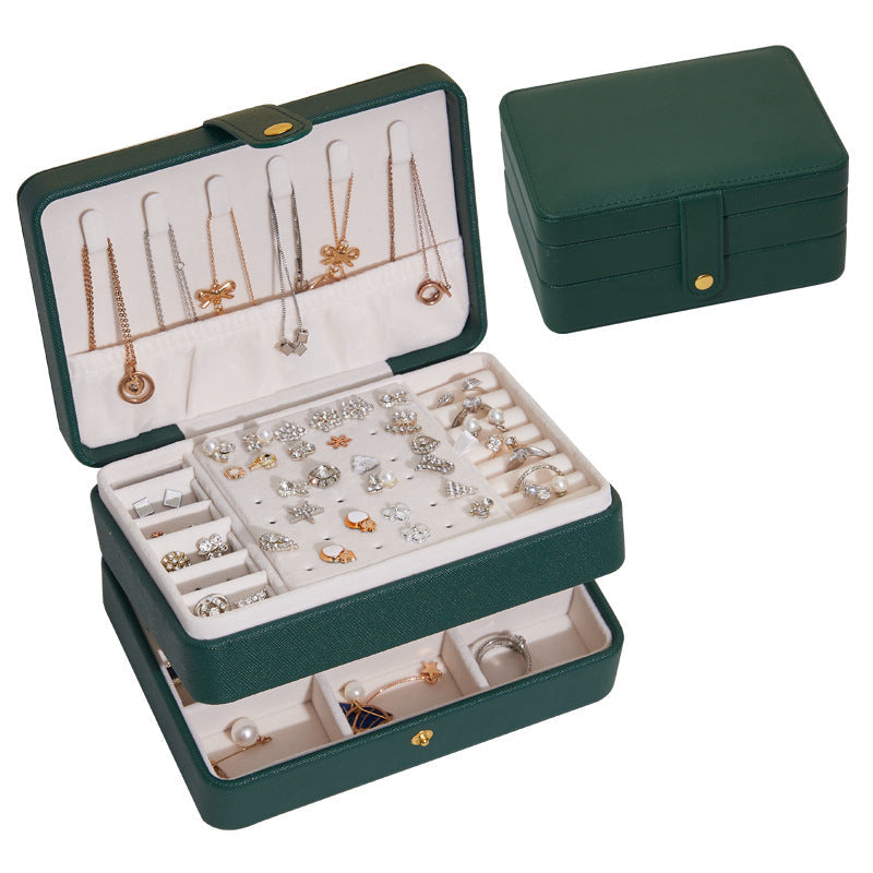 Kreative Schmuckschatulle aus mehrlagigem PU-Leder, Aufbewahrungsbox für Schmuck