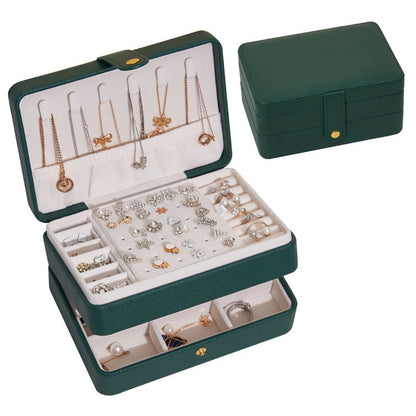 Kreative Schmuckschatulle aus mehrlagigem PU-Leder, Aufbewahrungsbox für Schmuck