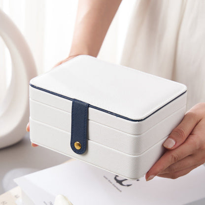 Kreative Schmuckschatulle aus mehrlagigem PU-Leder, Aufbewahrungsbox für Schmuck