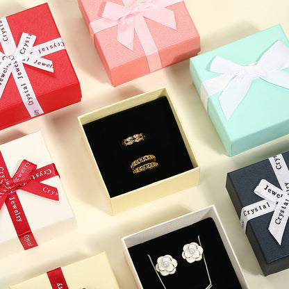 SCHLEIFENKNOT-SCHMUCKSCHACHTEL GESCHENKBOX (OHNE LOGO)