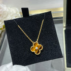 ??Loco?¡¥CLOVER 15MM DIAMOND AND YELLOW TIGER'S EYE AGATE necklace