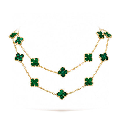 [moco jewelrys] Kleeblatt 20 Motive Malachit Gold