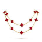 ??Loco?¡¥CLOVER 20 MOTIFS CARNELIAN NECKLACE
