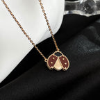 ??Loco?¡¥LUCKY  CARNELIANS LADYBUG NECKLACE