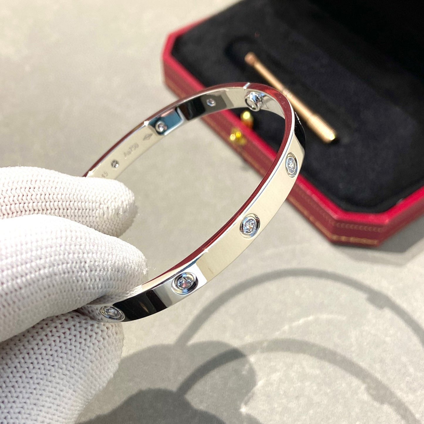 [moco jewelrys] LOVE ARMBAND 6,1 MM 10 DIAMANTEN