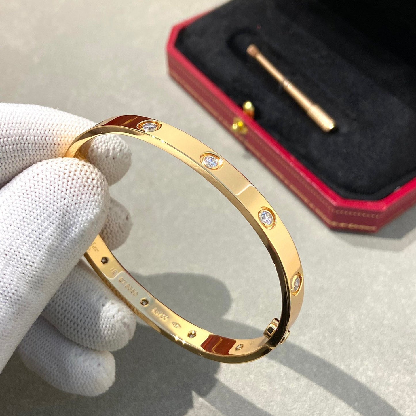 [moco jewelrys] LOVE ARMBAND 6,1 MM 10 DIAMANTEN
