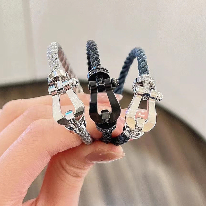 ??Loco?¡¥FORCE LARGE HORSESHOE NO DIAMOND BRACELET ROSE GOLD