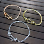 ??Loco?¡¥FORCE  HORSESHOE  DIAMOND TENNIS BRACELET