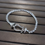 ??Loco?¡¥FORCE  LARGE HORSESHOE FULL DIAMOND TENNIS BRACELET