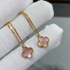 ??Loco?¡¥CLOVER 15MM PINK MOTHER-OF-PEARL SINGLE FLOWER NECKLACE