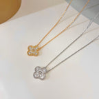 ??Loco?¡¥CLOVER 15MM DIAMOND SINGLE FLOWER NECKLACE