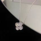 ??Loco?¡¥CLOVER 15MM DIAMOND SINGLE FLOWER NECKLACE