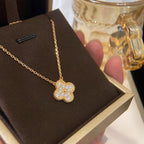 ??Loco?¡¥CLOVER 15MM DIAMOND SINGLE FLOWER NECKLACE