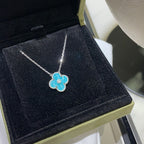 ??Loco?¡¥CLOVER 15MM DIAMOND SVRES PORCELAIN  NECKLACE SILVER