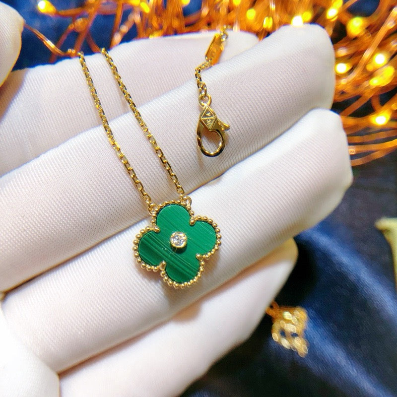 ??Loco?¡¥CLOVER 15MM DIAMOND TURQUOISE NECKLACE