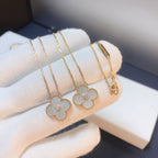 ??Loco?¡¥CLOVER 15MM DIAMOND WHITE FRITILLARIA NECKLACE