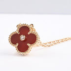 ??Loco?¡¥CLOVER 15MM DIAMOND CARNELIAN NECKLACE