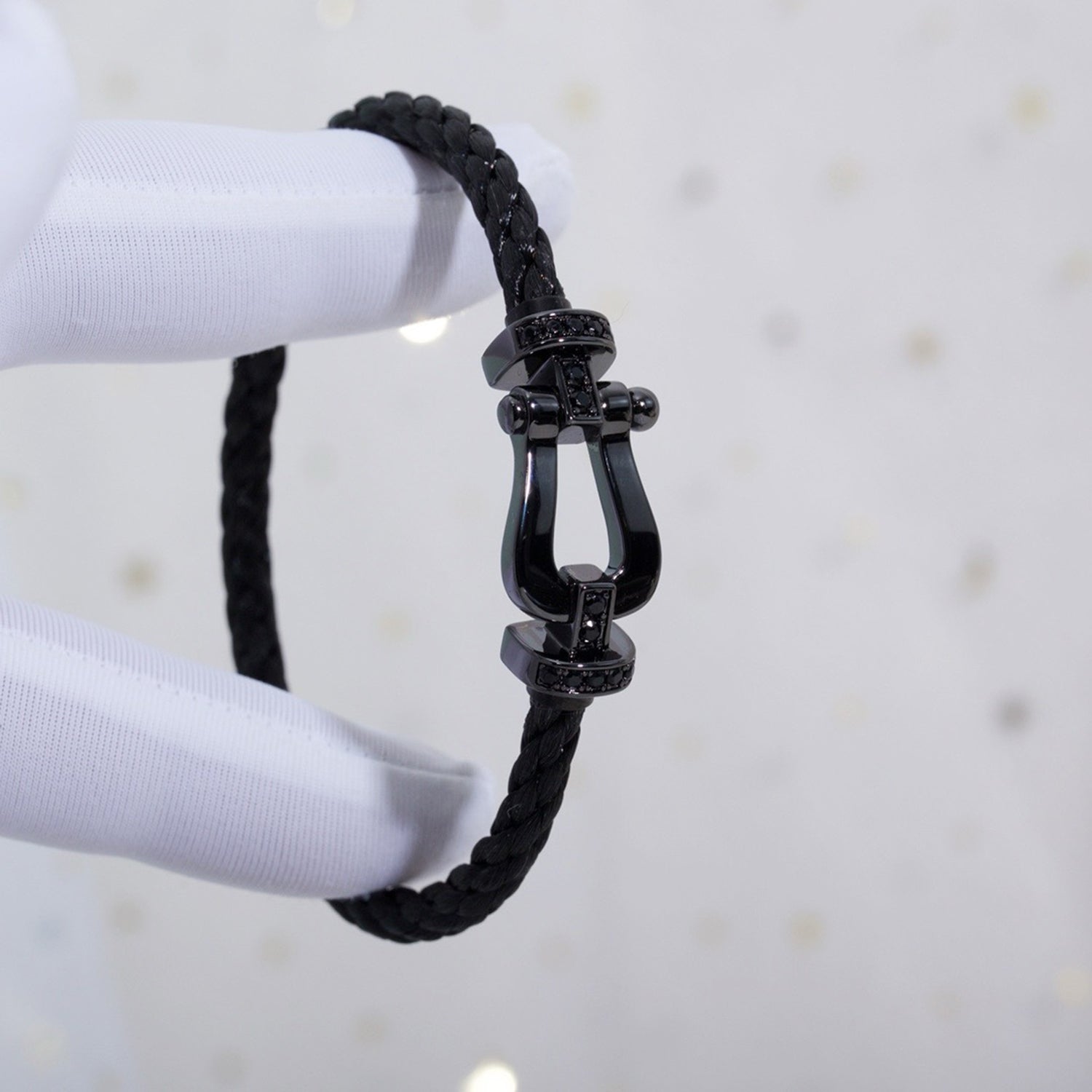 ??Loco?¡¥FORCE LARGE SERIES HORSESHOE BLACK SAMURAI BRACELET