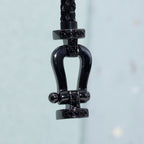 ??Loco?¡¥FORCE LARGE SERIES HORSESHOE BLACK SAMURAI BRACELET
