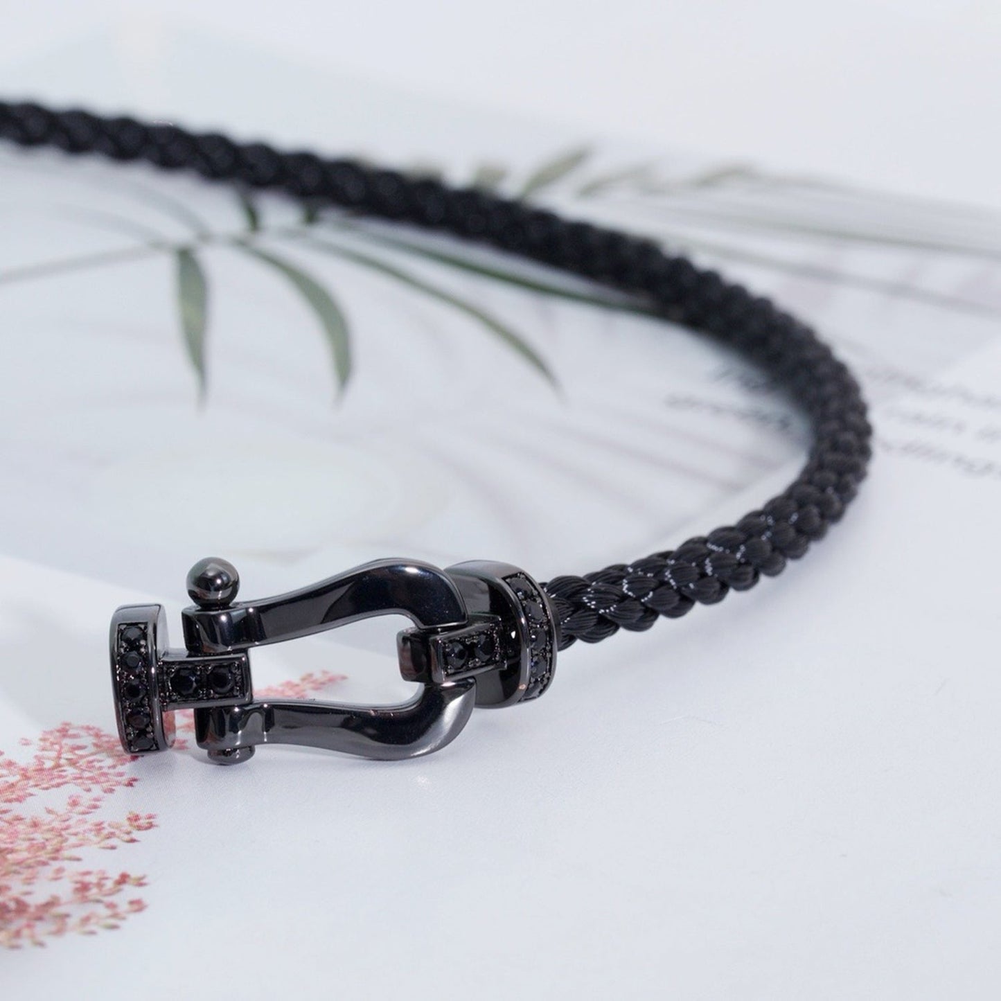[moco jewelrys]FORCE LARGE SERIES HORSESHOE BLACK SAMURAI BRACELET