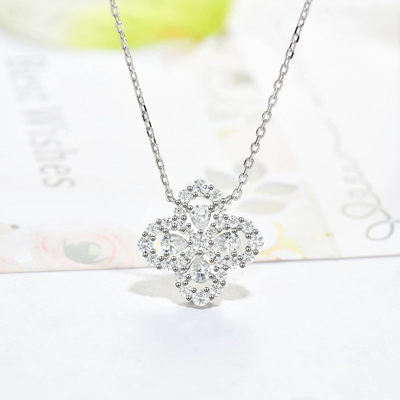 [moco jewellerys]ループネックレス フルモチーフ ダイヤモンド 16mm マルチカラー