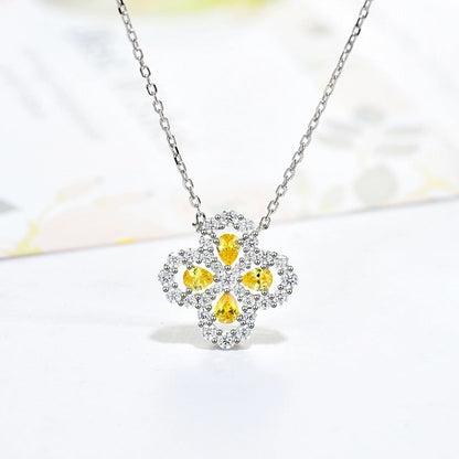 [moco jewellerys]ループネックレス フルモチーフ ダイヤモンド 16mm マルチカラー