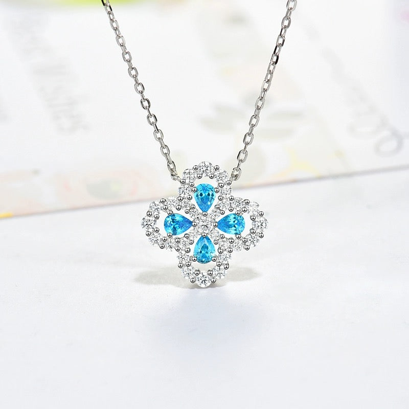 [moco jewellerys]ループネックレス フルモチーフ ダイヤモンド 16mm マルチカラー