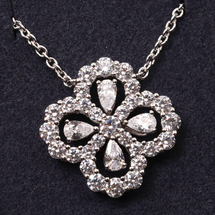 [moco jewellerys]ループネックレス フルモチーフ ダイヤモンド 16mm マルチカラー