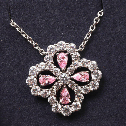 [moco jewellerys]ループネックレス フルモチーフ ダイヤモンド 16mm マルチカラー