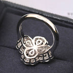 ??Loco?¡¥LOOP RING FULL MOTIF DIAMOND 16MM SILVE