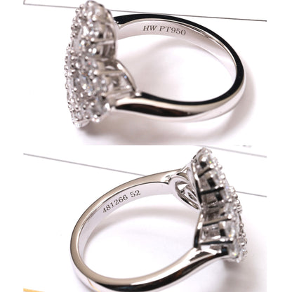 [moco jewelrys]LOOP RING FULL MOTIF DIAMOND 16MM SILVE