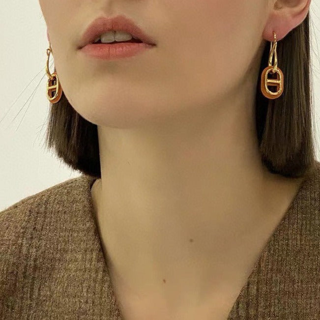??Loco?¡¥HM O'MAILLON GOLD EARRINGS