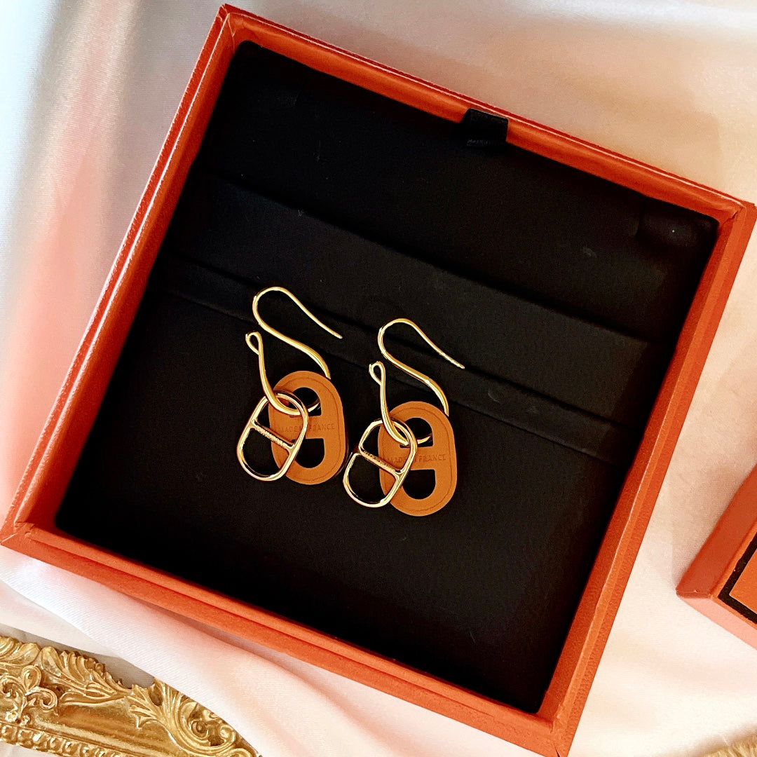 ??Loco?¡¥HM O'MAILLON GOLD EARRINGS