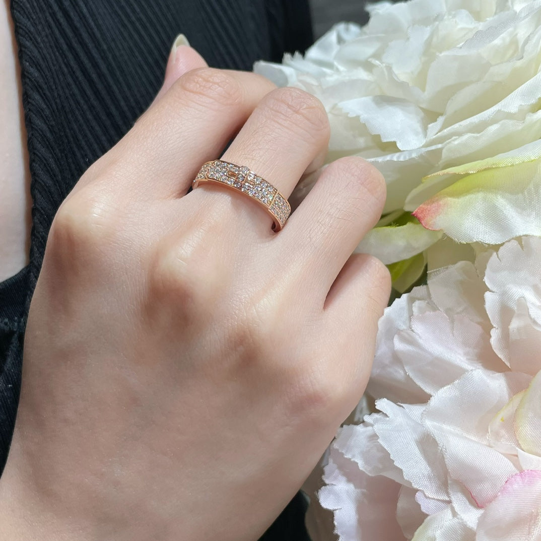 [moco jewelrys]KELLY RING AUS ROSA GOLD MIT DIAMANTEN